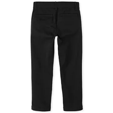 Boys Stretch Skinny Chino Pants in Black Size 8