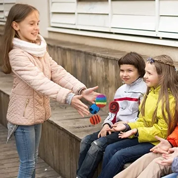 Blulu 5 Pcs Hacky Ball Set for Kids - Fun Outdoor Play