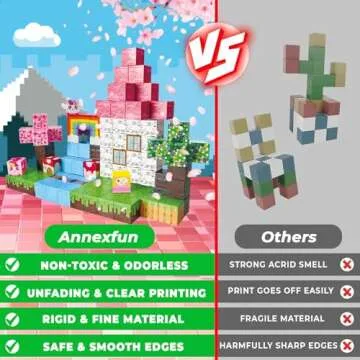 Annexfun Magnetic Blocks - 100PCS Magnetic Building Blocks Unicorn Magnetic Cubes - Magnetic Toys for Montessori Toddler Christmas Birthday Gifts - STEM Sensory Toys for 3 4 9 10 Year Old Girl