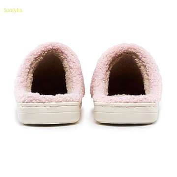 Cute Smile Face Slippers for Women and Men,Soft Plush Comfy Warm Couple Slip-On House Happy Face Slippers For Winter Indoor Outdoor Smile Slippers Non-slip Fuzzy Flat Slides Pink White 4243
