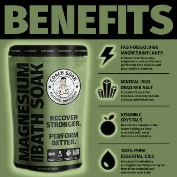 Coach Soak Recovery Bath Soak - Natural Magnesium Flakes 3lbs