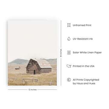 Modern Farmhouse Wall Art - Rustic Barn Prints - Decor