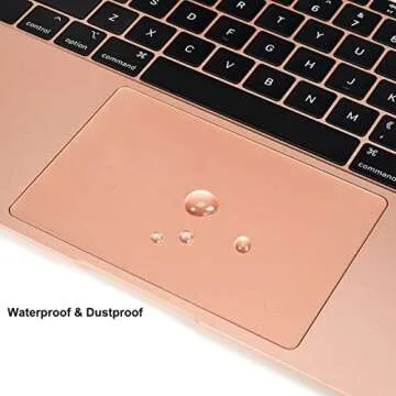 [2PCS] Trackpad Protector Skin for 2021 2020 MacBook Air 13 Inch A2337 M1 A2179 A1932 Touch Pad Cover Skin Anti-Scratch Anti-Water for MacBook Air 13 Inch A2337 A2179 A1932 Touch ID Accessories, Clear