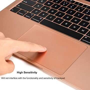 [2PCS] Trackpad Protector Skin for 2021 2020 MacBook Air 13 Inch A2337 M1 A2179 A1932 Touch Pad Cover Skin Anti-Scratch Anti-Water for MacBook Air 13 Inch A2337 A2179 A1932 Touch ID Accessories, Clear