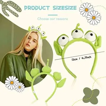 Vanvene Novelty New Alien Ears Costume Plush Headband Adult Child Party Cosplay Gift 1Pcs