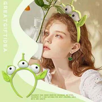 Vanvene Novelty New Alien Ears Costume Plush Headband Adult Child Party Cosplay Gift 1Pcs