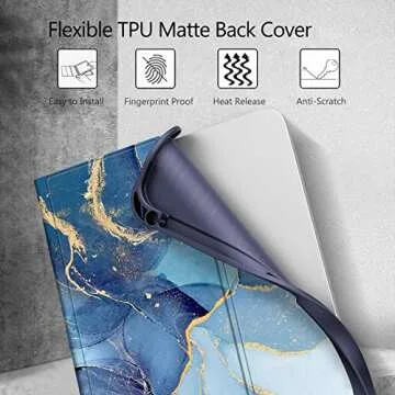 Fintie Keyboard Case for iPad A16 & 10th Gen - Ocean Marble