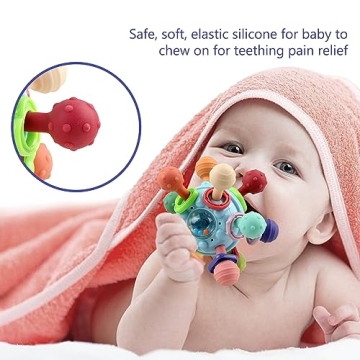 Baby Sensory Montessori Toy for Infants and Newborns - Teething Relief and Travel Friendly