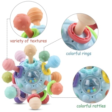Baby Sensory Montessori Toy for Infants and Newborns - Teething Relief and Travel Friendly