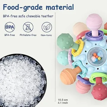 Baby Sensory Montessori Toy for Infants and Newborns - Teething Relief and Travel Friendly