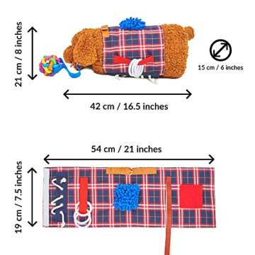 ODOXIA Fidget Muff and Blanket for Elderly | Fidget Blanket for Dementia | Dementia Products for Elderly | Gift and Activities for Seniors with Alzheimer’s or Dementia | Sensory Fidget Toys