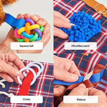 ODOXIA Fidget Muff and Blanket for Elderly | Fidget Blanket for Dementia | Dementia Products for Elderly | Gift and Activities for Seniors with Alzheimer’s or Dementia | Sensory Fidget Toys