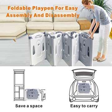 Baby Playpen Activity Centre for Kids - Safe Play Yard