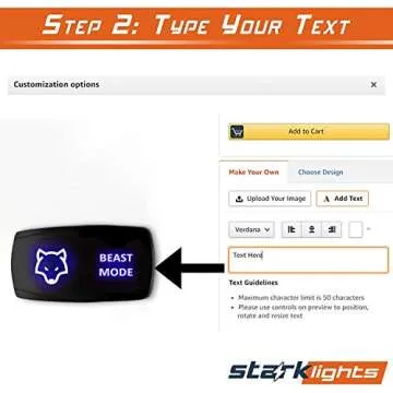 Custom Horizontal Rocker Switch - Design Your Own - Stark