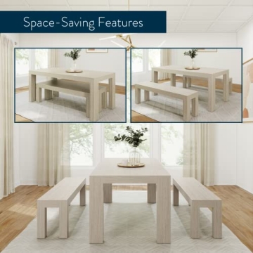 Plank+Beam Modern Wood Dining Table Set for Gatherings