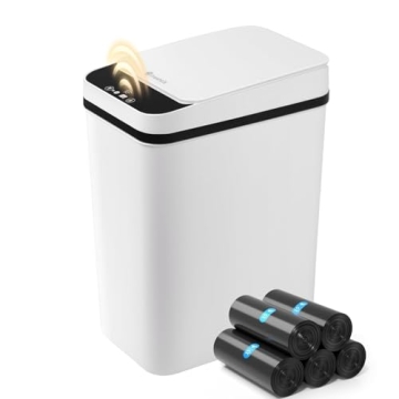 FRESHLIX 2.6 Gallon Touchless Bathroom Trash Can - Slim, Odor-Control, Automatic