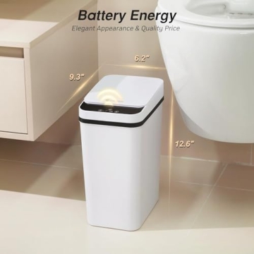 FRESHLIX Touchless Bathroom Trash Can Odor-Control Automatic