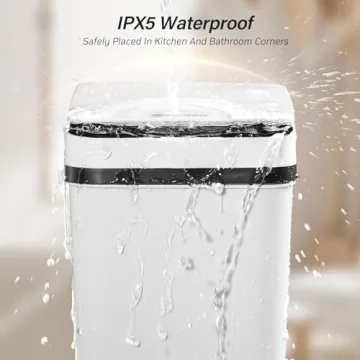 FRESHLIX Touchless Bathroom Trash Can Odor-Control Automatic