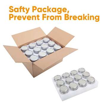 Accguan Mason Jars - 24 Pack 8 Oz Jars with Lids