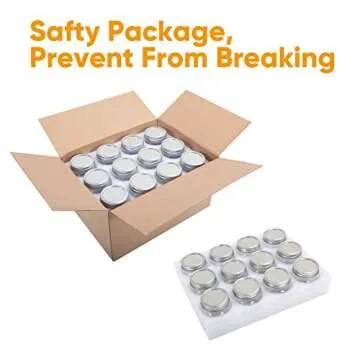 Accguan Mason Jars - 24 Pack 8 Oz Jars with Lids