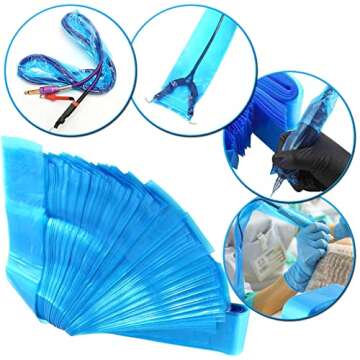 Yuelong 125pcs Tattoo Clip Cord Covers for Hygiene Safety