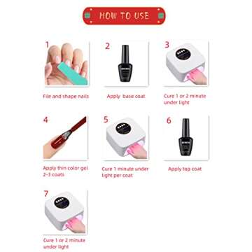 MEMEDA Gel Nail Polish, Neutral Gel Polish, Nude Gel Polish, 0.5 fl oz