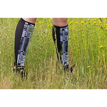 RockTape Rock Guards, Leg Compression Sleeves for Working Out and Injury Prevention, Protection Shin Guards (2 Sleeves), Small, Black