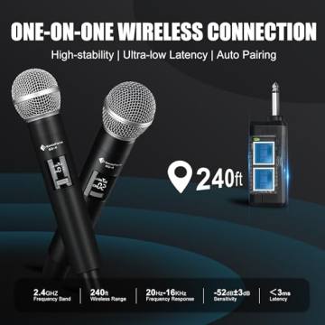 SonixForce Wireless Karaoke Microphone for Parties and Events