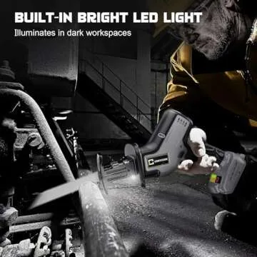 Cordless Reciprocating Saw for DeWalt 20V Max Battery, Brushless motor, Variable Speed 0-3000 Spm, Tool Free Blade Change, 4 Saw Blades for Wood/Metal/PVC Cuts (NO Battery Included)