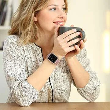 OULUOQI Compatible with Apple Watch Band Series 9, Ultra/Ultra 2, SE 8 7 6 5 4 3 2 1 38mm 40mm 41mm 42mm 44mm 45mm 49mm Women and Men, Stainless Steel Milanese Loop Magnetic Clasp Replacement for