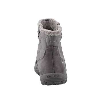 Skechers Women's Easy Going-Tribune-Double Zipper Bungee Bootie with Air-Cooled Memory Foam Ankle Boot, Charcoal, 5.5 M US