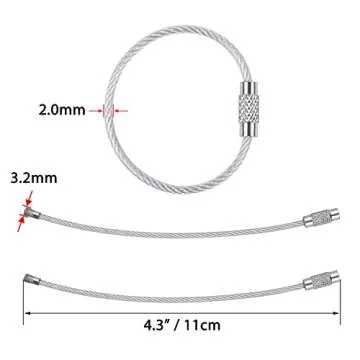 Wisdompro 20 Pack Wire Key Rings for Easy Organization