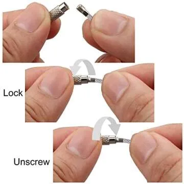 Wisdompro 20 Pack Wire Key Rings for Easy Organization