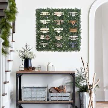 SNOWSTAR Green Grass Claw Clip Organizer Holder,Claw Clip Holder and Storage Decoration,20*20 inch Hair Clip Organizer Grass Greenery Stand for Women and Girl,Hair Clips Decor Display for Wall Green