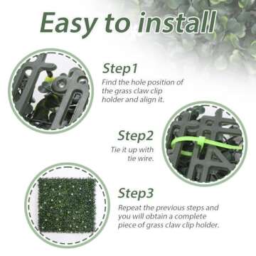 SNOWSTAR Green Grass Claw Clip Organizer Holder,Claw Clip Holder and Storage Decoration,20*20 inch Hair Clip Organizer Grass Greenery Stand for Women and Girl,Hair Clips Decor Display for Wall Green