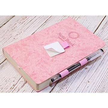 Mini Skater 3 Pcs Self-adhesive Leather Pencil Elastic Loop, Square PU Leather Pen Clip, Pen Holder ...
