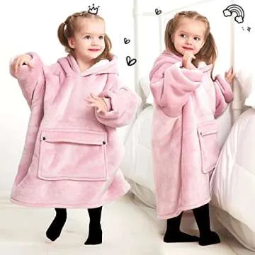 Wearable Blanket Hoodie for Kids Ages 2-6 Years