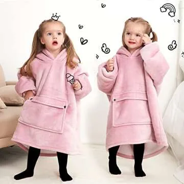 Wearable Blanket Hoodie for Kids Ages 2-6 Years