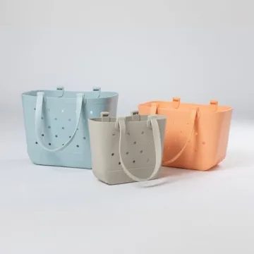 Simple Modern Beach Bag Rubber Tote | Waterproof Large Tote Bag with Zipper Pocket for Beach, Pool Boat, Groceries, Sports | Getaway Bag Collection | Malibu