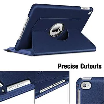 Fintie Rotating Case for iPad 6th / 5th Generation (2018/2017), iPad Air 2 / Air 1 (9.7 Inch) - 360 Degree Rotating Stand Cover Auto Sleep Wake, Navy