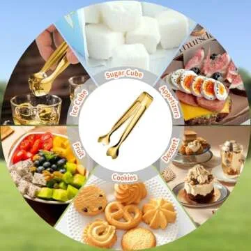 Mini Serving Tongs, Anytrp 18-Packs Stainless Steel Sugar Tongs, 4.3 inch Ice Tongs Kitchen Appetizers Tong for Coffee Bar, Tea Party, Desserts Party, Sugar and Ice Bucket