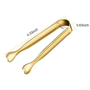 Mini Serving Tongs, Anytrp 18-Packs Stainless Steel Sugar Tongs, 4.3 inch Ice Tongs Kitchen Appetizers Tong for Coffee Bar, Tea Party, Desserts Party, Sugar and Ice Bucket