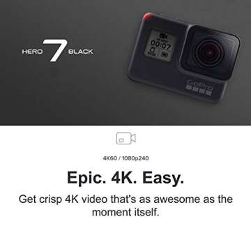GoPro HERO7 Black - E-Commerce Packaging - Waterproof Digital Action Camera with Touch Screen 4K HD ...