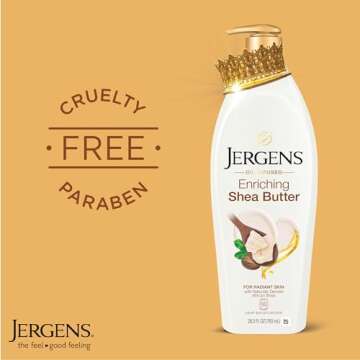 Jergens Shea Butter Lotion for Radiant, Hydrated Skin