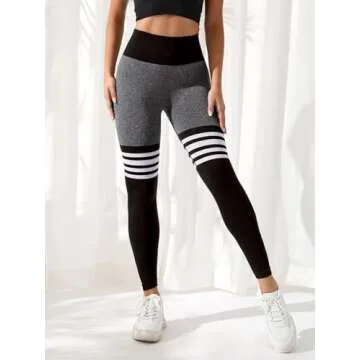 CROSS1946 Women's Seamless Yoga Leggings | High Waist Compression