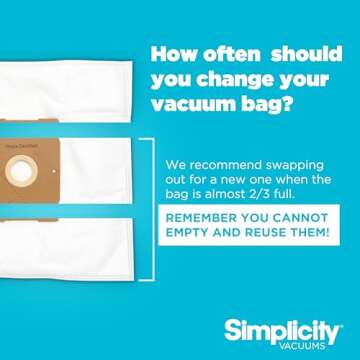 Simplicity Vacuums Jill Canister Vacuum Cleaner, Hardwood Floor Vacuum with Dual-Certified HEPA Vacuum Filter and Bag, Small and Compact Stair Vacuum, Jill.12
