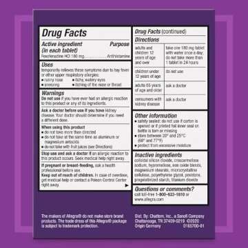 Allegra Allergy Tablets, 90 Count for Fast & Non-Drowsy Relief