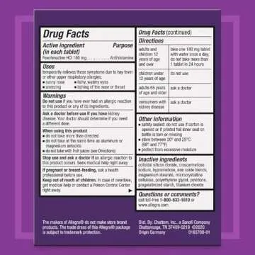 Allegra Allergy Tablets, 90 Count for Fast & Non-Drowsy Relief