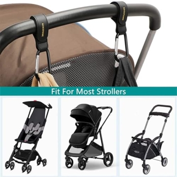 Universal Baby Stroller Hooks for Bags - 2Pack Convenience