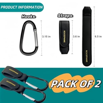 Universal Baby Stroller Hooks for Bags - 2Pack Convenience